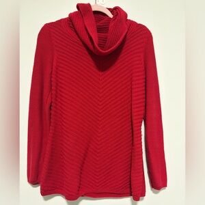 Style & Co. Vibrant Red Cowl Neck Sweater
